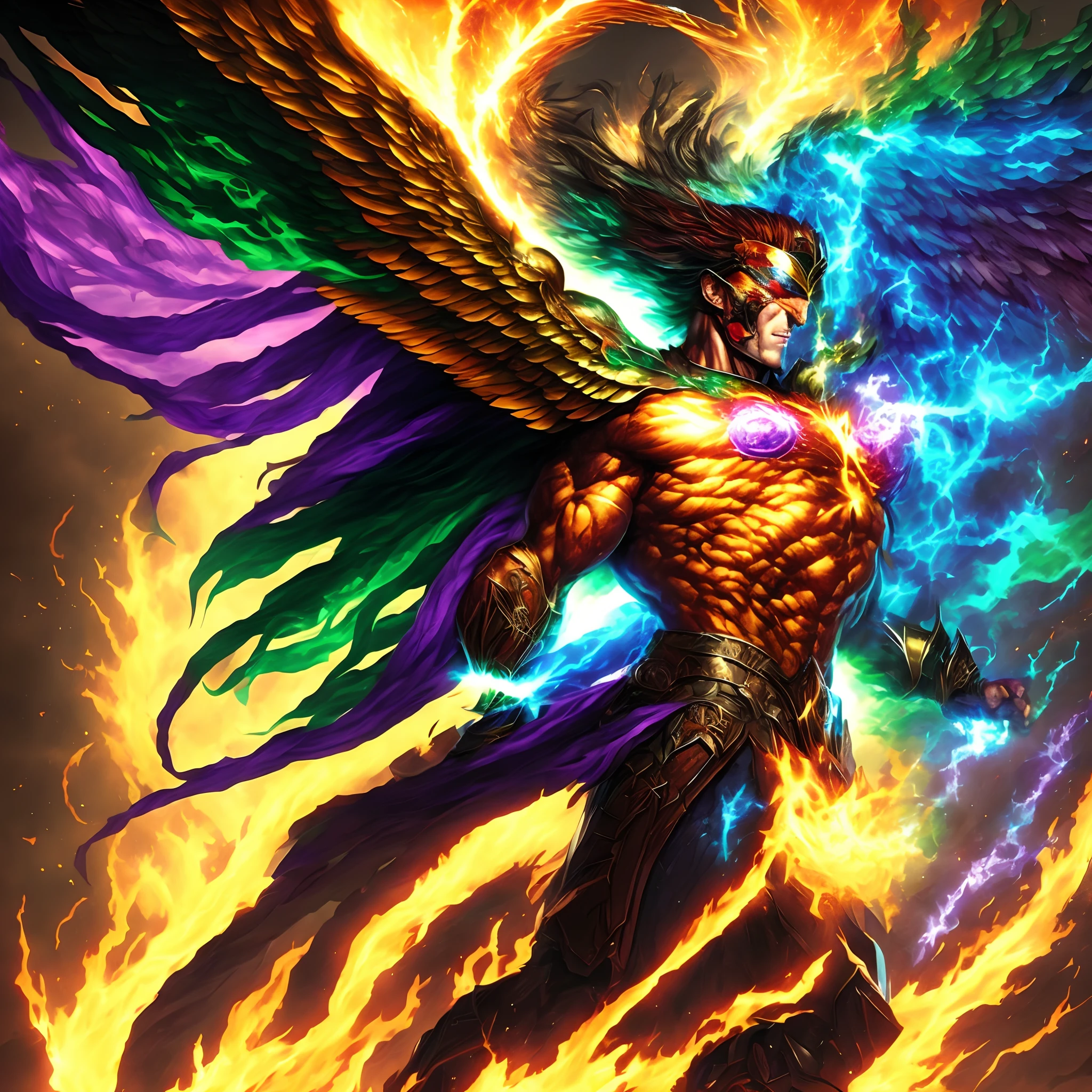Phoenix Rainbow Beautiful Invincible Resurrection