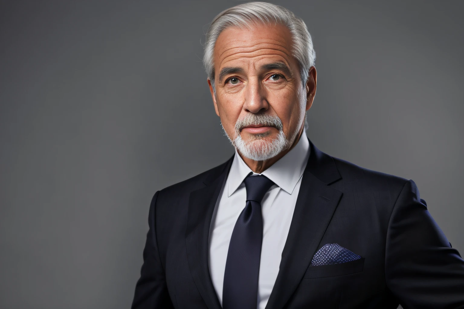 imagem de um homem de terno e gravata posando para uma foto, homem de cabelos grisalhos escuros, Retrato de um homem em um terno, homem bonito, ele tem cerca de 6 0 anos de idade, ele tem cerca de 60 anos, christopher c. Lee, cabelos grisalhos e barba, retrato promocional, Homem de 5 0 anos, ele tem cerca de 7 0 anos de idade
