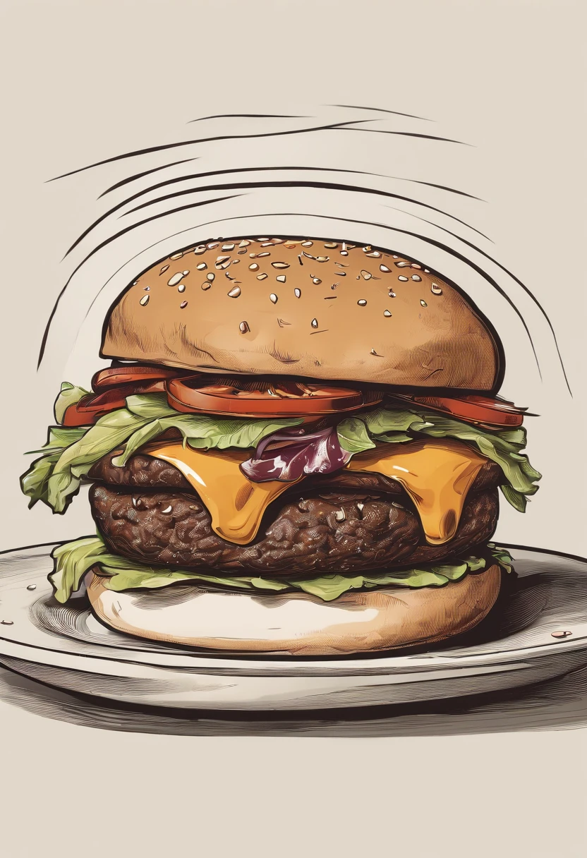 Craft a mouthwatering, irresistible description of the perfect burger, emphasizing its umami richness and juiciness, designed to captivate and entice burger enthusiasts. Imagine sizzling, succulent beef patty cooked to perfection, nestled between soft, toasted brioche buns. The burger should exude an air of culinary excellence, with every element - from the savoury, umami-laden sauce to the melt-in-your-mouth cheese - contributing to a symphony of flavours that dance on the taste buds. Transport the reader to a world where each bite delivers an explosion of taste, where the juiciness of the meat is nothing short of perfection. Convey the visual appeal, the sensory delight, and the overall allure of this burger, making it a must-try for anyone seeking the ultimate burger experience