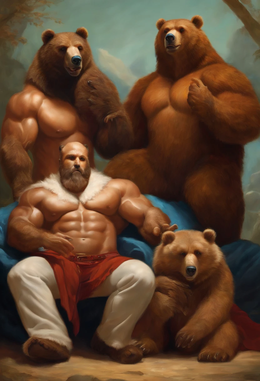 Muscular Anthropomorphic Furry Bears,