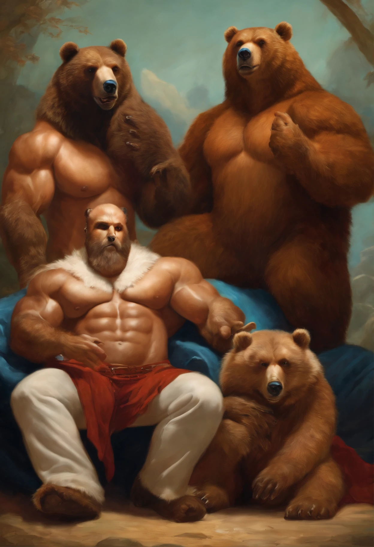 Muscular Anthropomorphic Furry Bears,