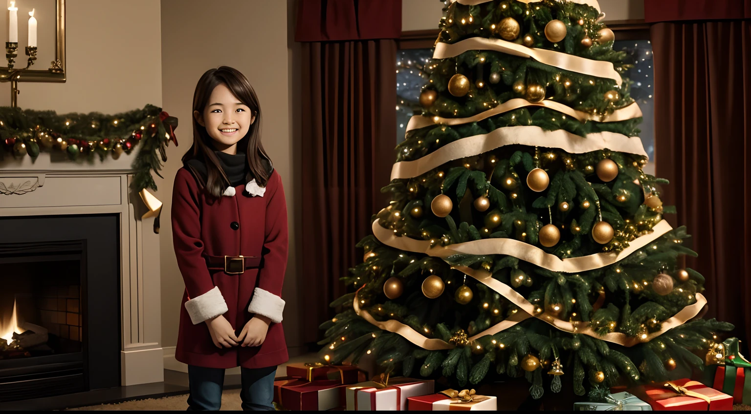 With a shy smile, Toby whispered, "A real Christmas tree."