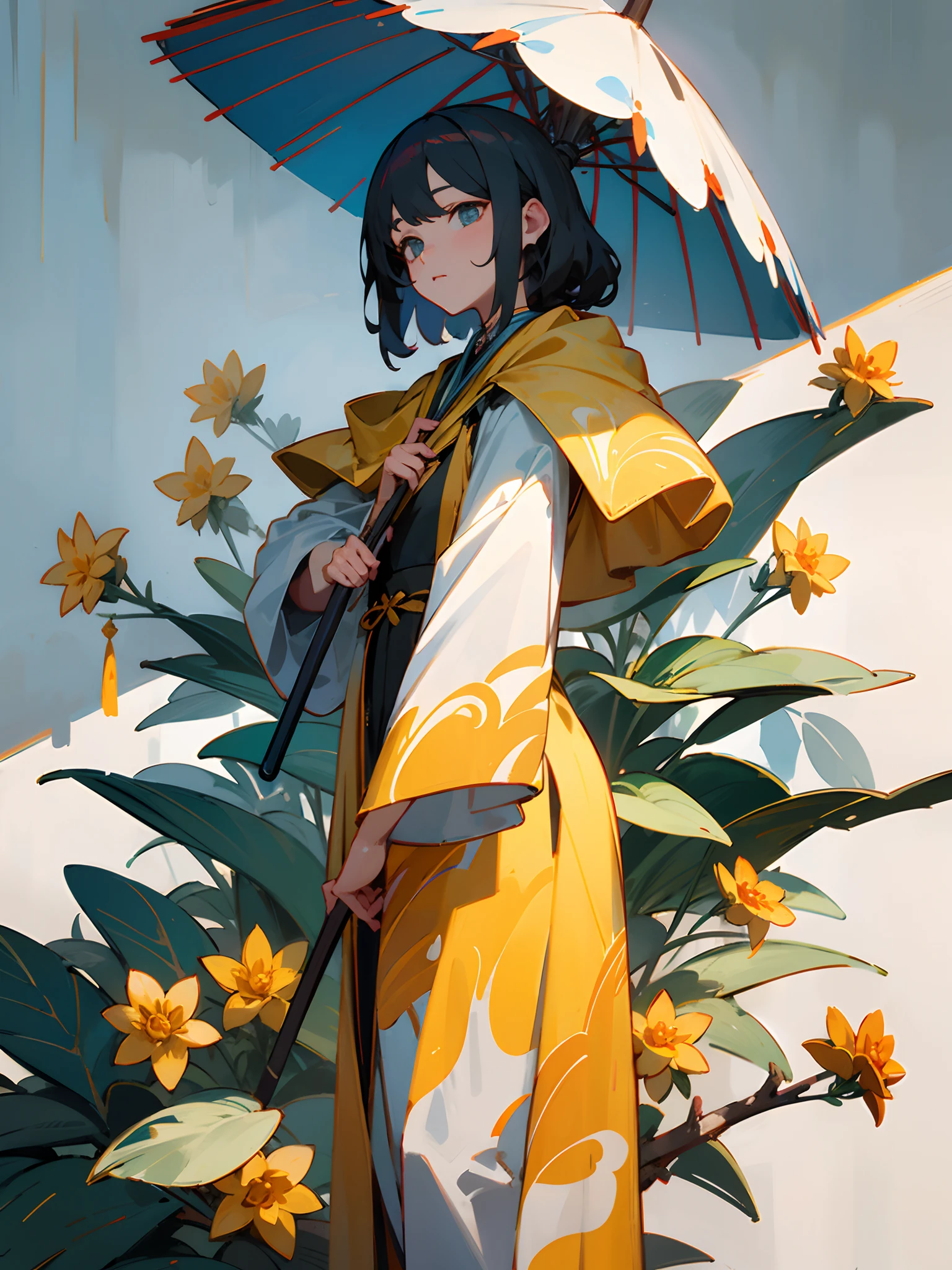 IP image oil paper umbrella osmanthus