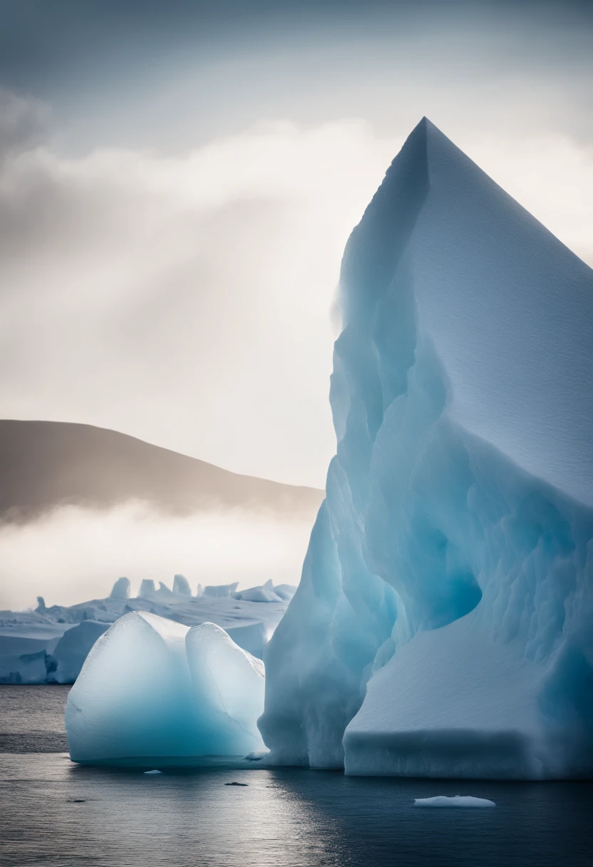 Antarctic continent、a paradise、Huge ice wall、Ice pyramid