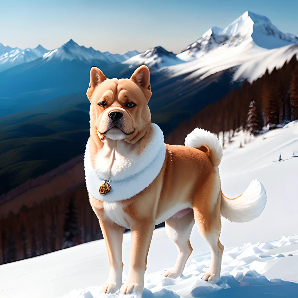 Buldogue Frances em monte nevado