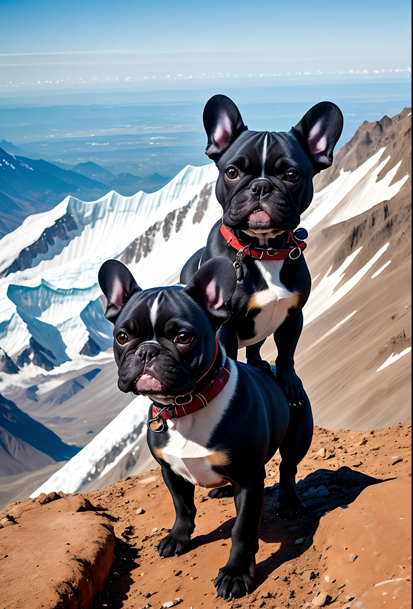 French Bulldog on Mount Everest