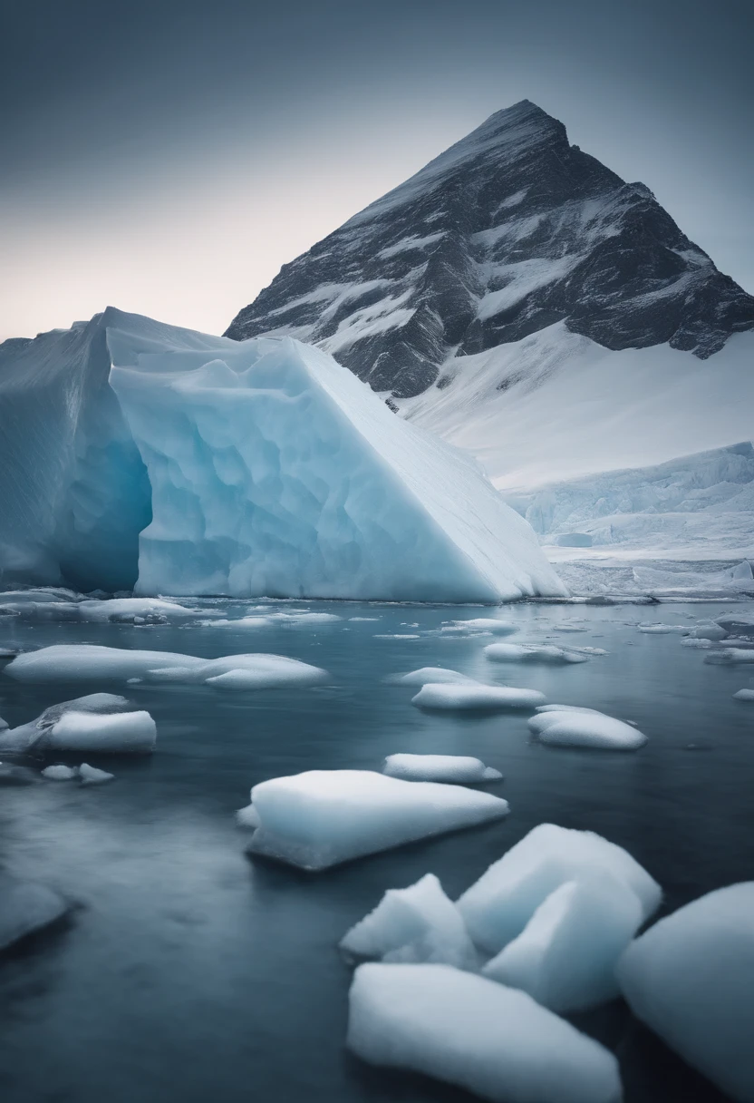 Antarctic continent、a paradise、Huge ice wall、Ice pyramid、Ice pyramid、Ice pyramid