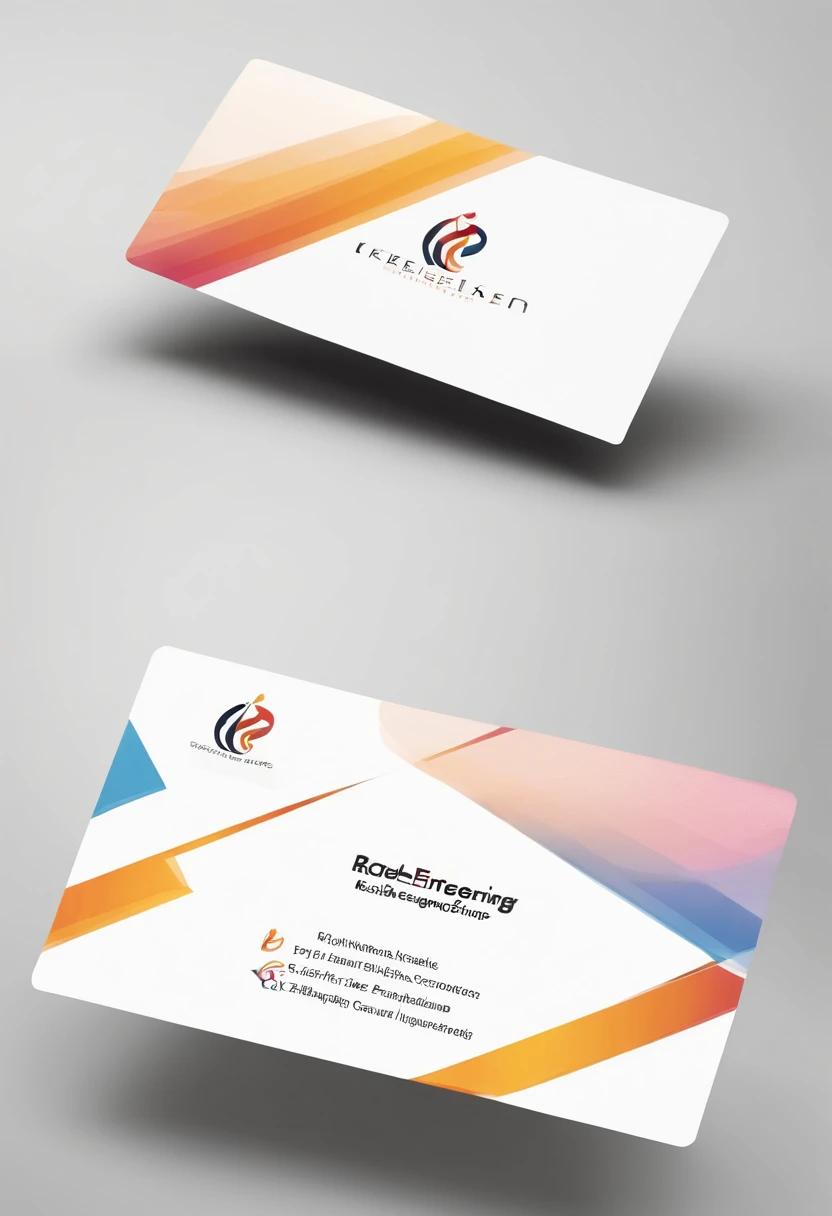 Rendered horizontal business card design in a contemporary French style for 'KB Engineering'. The card background has a soft pastel shade, reminiscent of French elegance. On the left, the 3D ship logo is subtly blended with an abstract watercolor splash. The right side features the company name, 'KB Engineering', written in a sophisticated cursive font. Below, there's space for contact details with minimalistic icons for phone, email, and address. The catchphrase 'Precision Vibration Analysis' is delicately written at the bottom right in a fine serif font.