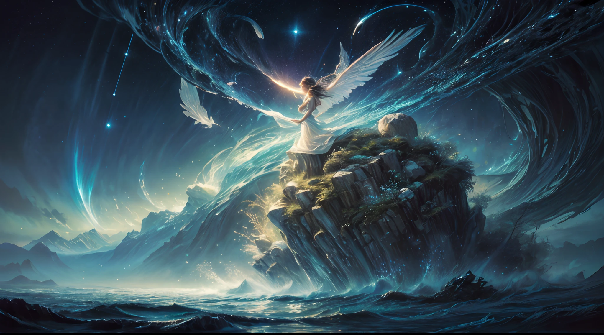 best quality,4k,8k,highres,masterpiece:1.2,ultra-detailed,oil painting,abstract landscape,vivid colors,dreamlike atmosphere,surrealistic style,blurred brushstrokes,mysterious elements,soft transitions,harmonious composition,subtle color palette,wavy lines,ethereal feeling,peaceful ambiance,impressionistic approach,layered textures,luminous effects,dynamic energy,imaginative interpretation,emotional impact,whimsical touches,magic in the air,play of light and shadow,serene beauty,transcendent experience,soothing harmony,mesmerizing details,mind-bending perspective,otherworldly dimensions,depth of expression,unconventional forms,interpretive freedom,creative exploration,sense of wonder,unleashing the imagination