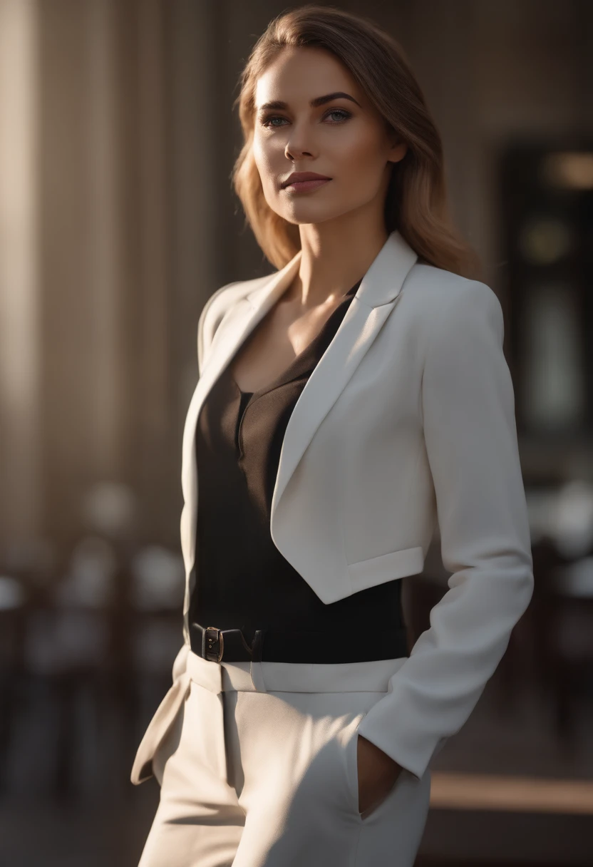 A portrait of a businesswoman in a suit and tie, No estilo do Unreal Engine 5, Empoderamento feminino --AR 128:85
a woman dressed in a business suit standing in front of people, in the style of softly lit portraits, UHD 32k, curvas arrojadas, energia juvenil, Cabincore, black and amber, bonito --ar 128:85
Young businesswoman in business suit, no estilo de emocionalmente complexo, ondulado --ar 128:85
A beautiful businesswoman is standing in her suit, No estilo do Unreal Engine 5, Sharp focus --AR 128:8 cabelo cacheado