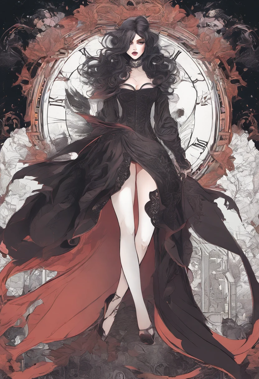 a full body image of a woman with brown hair, dynamic pose, lois van baarle and rossdraws, artgerm and lois van baarle, artgerm and rossdraws, rossdraws cartoon vibrant, beautiful succubus, ross tran style, rossdraws 2. 5, inspired by Ross Tran, halloween art style, extremely detailed artgerm