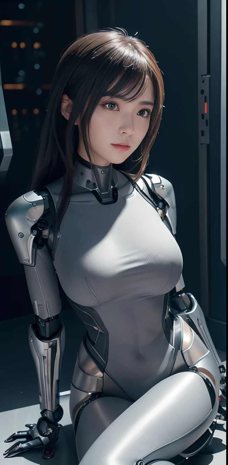 (Best Quality), ((Masterpiece), (Detail: 1.4), 3D, A Beautiful Cyberpunk Woman, HDR (High Dynamic Range), Ray Tracing, NVIDIA RTX, Super-Resolution, Unreal 5, Subsurface Scattering, PBR Textures, Post-Processing, Anisotropic Filtering, Depth of Field, Maximum Sharpness and Clarity, Multi-layer Textures, Albedo and Highlight Maps, Surface Shading, Accurate simulation of light-material interactions, perfect proportions, Octane Render, two-color light, large aperture, low ISO, white balance, rule of thirds, 8K RAW, stockings, large breasts