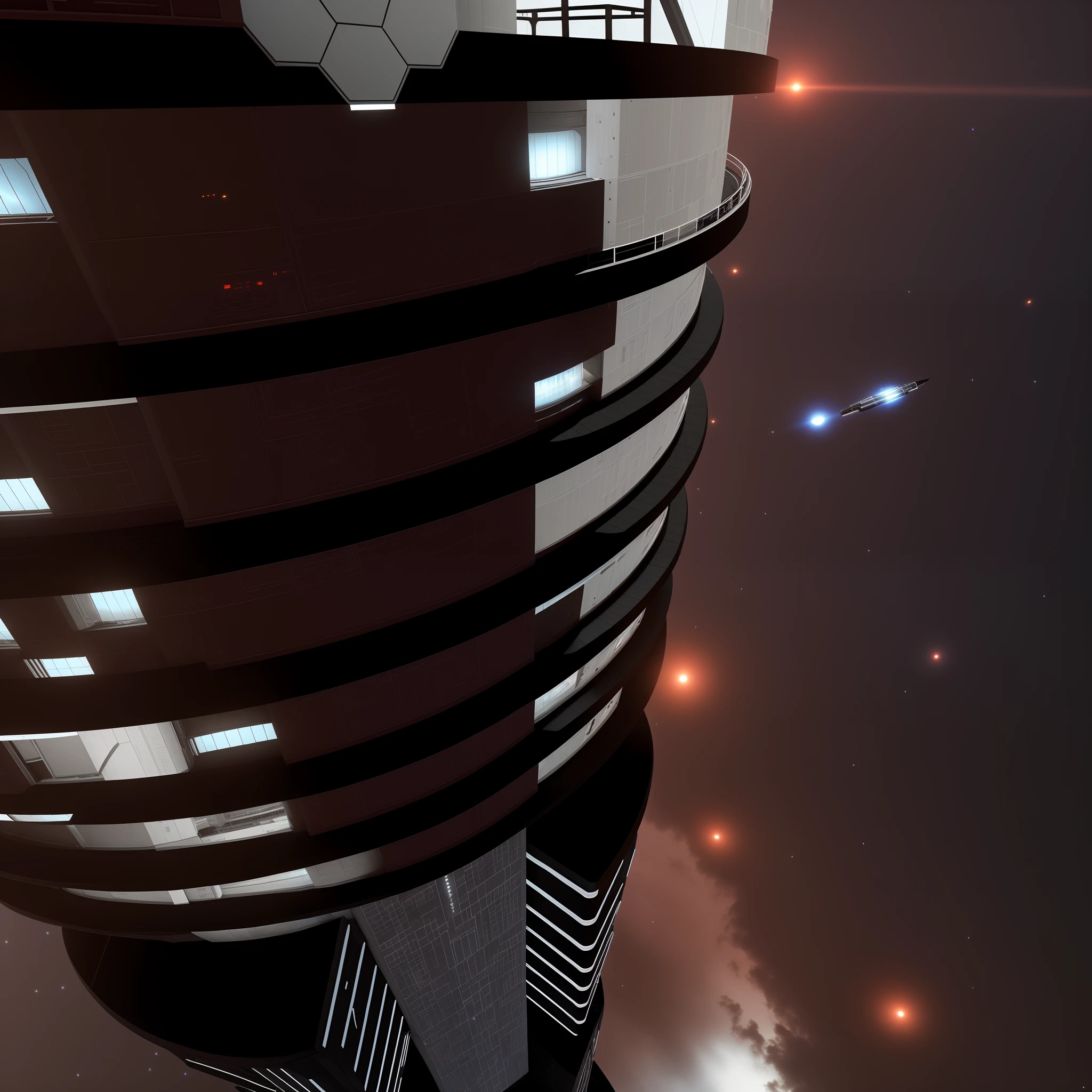 Hay una megaestructura industrial solitario !!! nave espacial colosal!!, epic megastructure, Megaestructura de fondo, scifi space station, Render 3D de un puerto espacial SciFi, Superestructura del espacio profundo, Nave espacial Industrial Humanity, dystopian style, Base brutalista SciFi