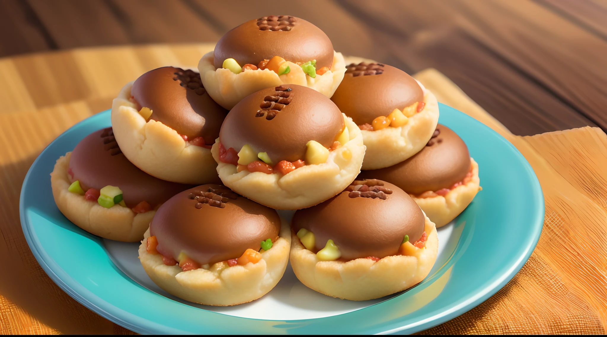 Minis coxinhas na lanchonete