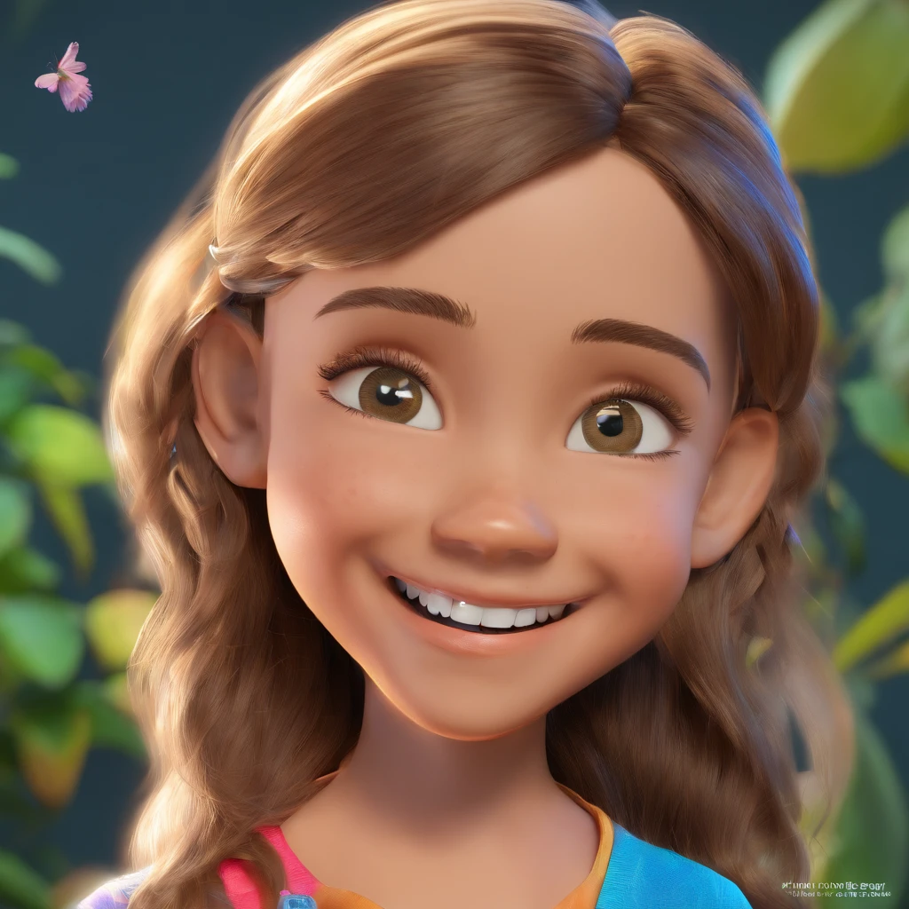 Ruth is a smiling 9-year-old human girl, And your lovely friends, Gato azul de pernas curtas, deitado no jardim