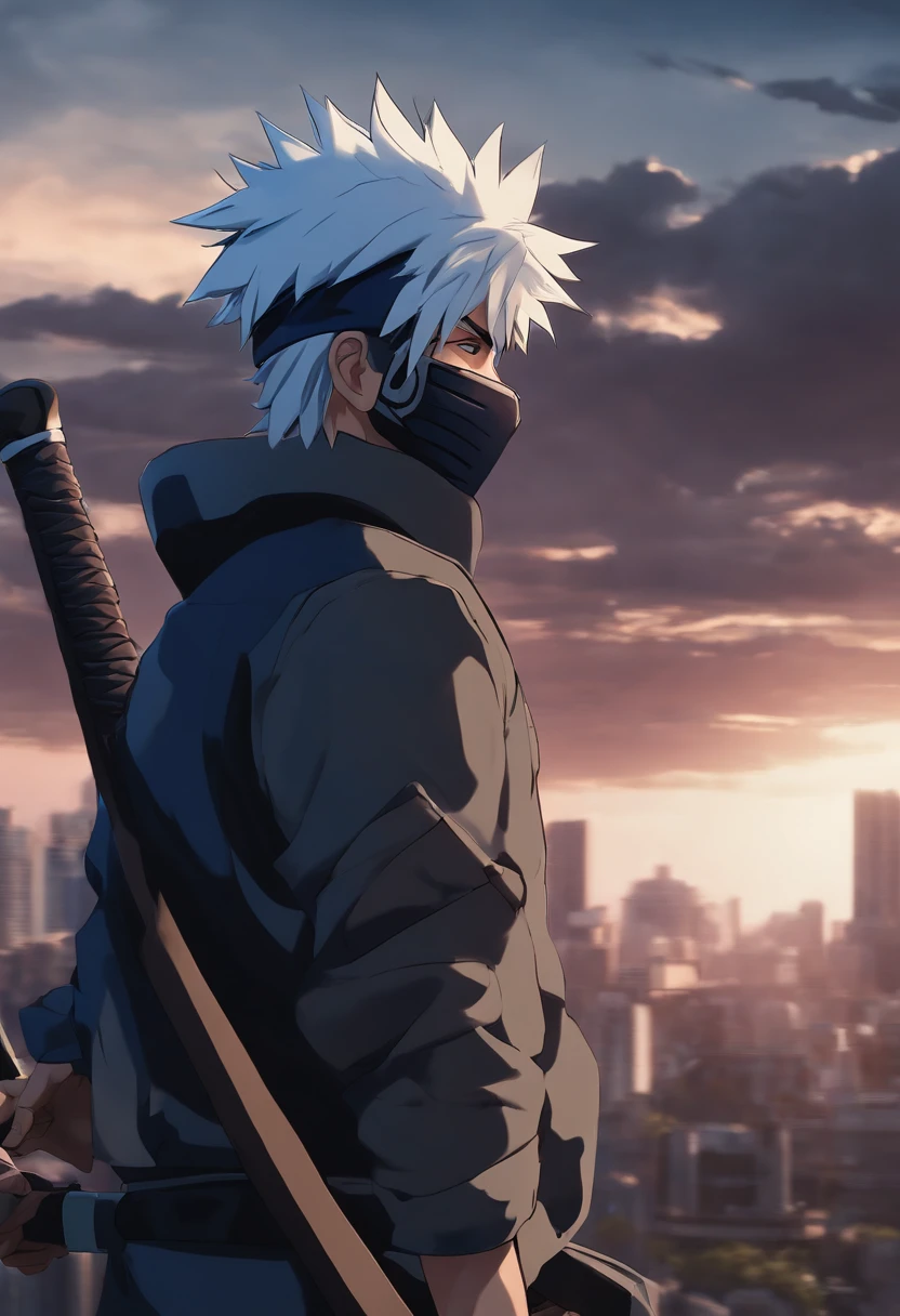 un primer plano de una persona con un fondo azul y ?????, Kakashi, Kakashi Hatake, Estilo anime 4K, epic anime style, Naruto Artstyle, Shinobi, Trigger anime artstyle, Badass Anime 8K, Portada del anime, mystic ninja, Anime Wallpaper 4k, Fondos de pantalla de anime 4k, Anime Wallaper, foto de perfil 1024px