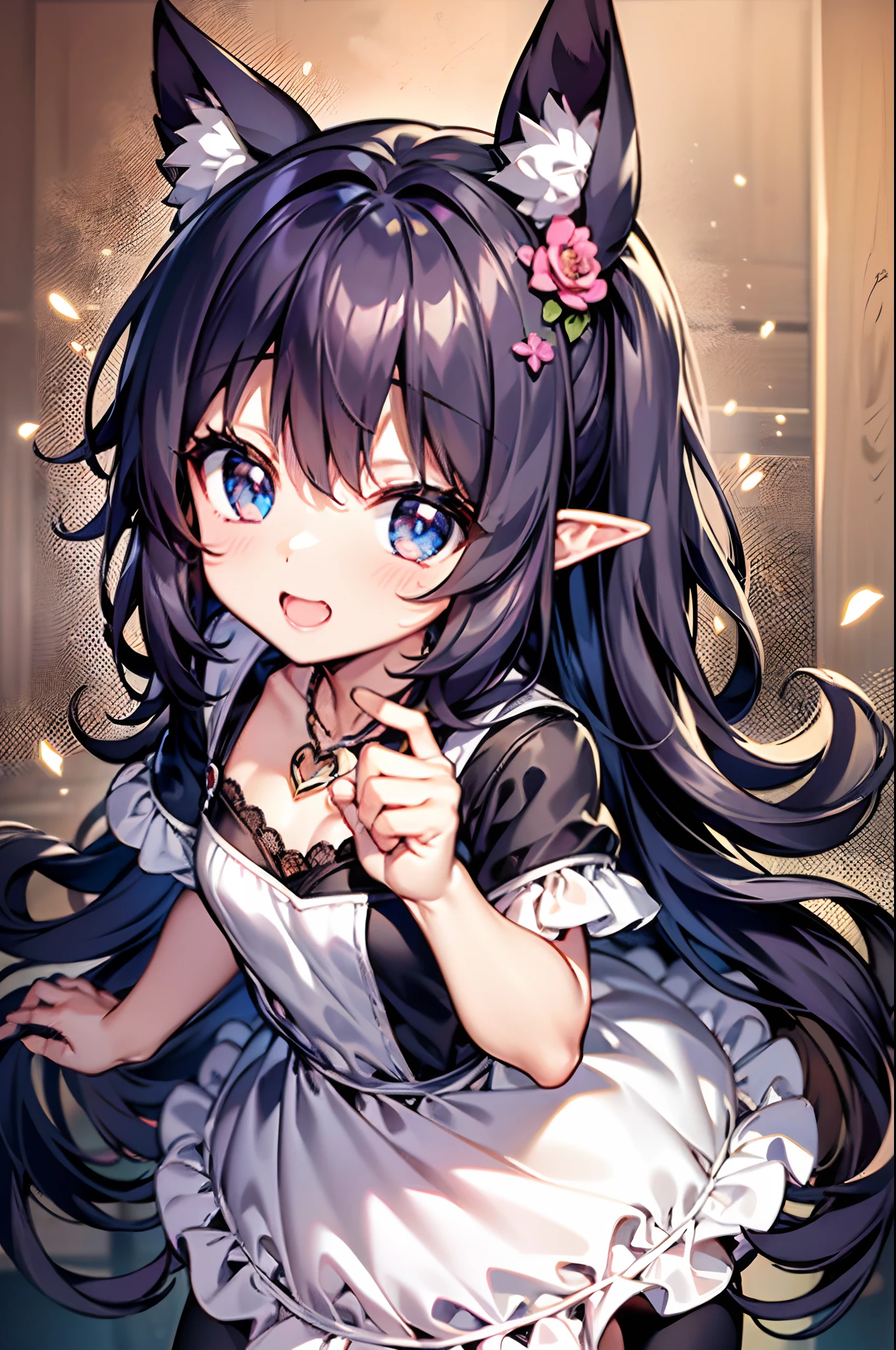 The image of this li is very cute,Her figure is petite and delicate,Her slightly chubby face and big eyes make her look like a lively and cute elf。Her hair is long,Supple black shiny,Divide into two ponytails,A bow is tied around the braid,Very playful。
She wore a lace-trimmed dress,The skirt is pink or blue,There are also some patterns of small flowers on it,It looks very cute。She also wears a shiny necklace,Make the whole image more gorgeous。She holds a cartoon animal toy in her hand,It makes people think that she is very simple,Very naïve。
She always had a sweet smile on her face,Made to feel homely and comfortable。Her movements are light and agile,It seems as if you can jump at any time,Show her childlike fun and energy。Her eyes were innocent and bright,It reveals a unique charm,It's hard to resist。
The whole image is very cute、freshen、vivaciousness,Create a kind of innocence、cheerfulness、vibrant feel。