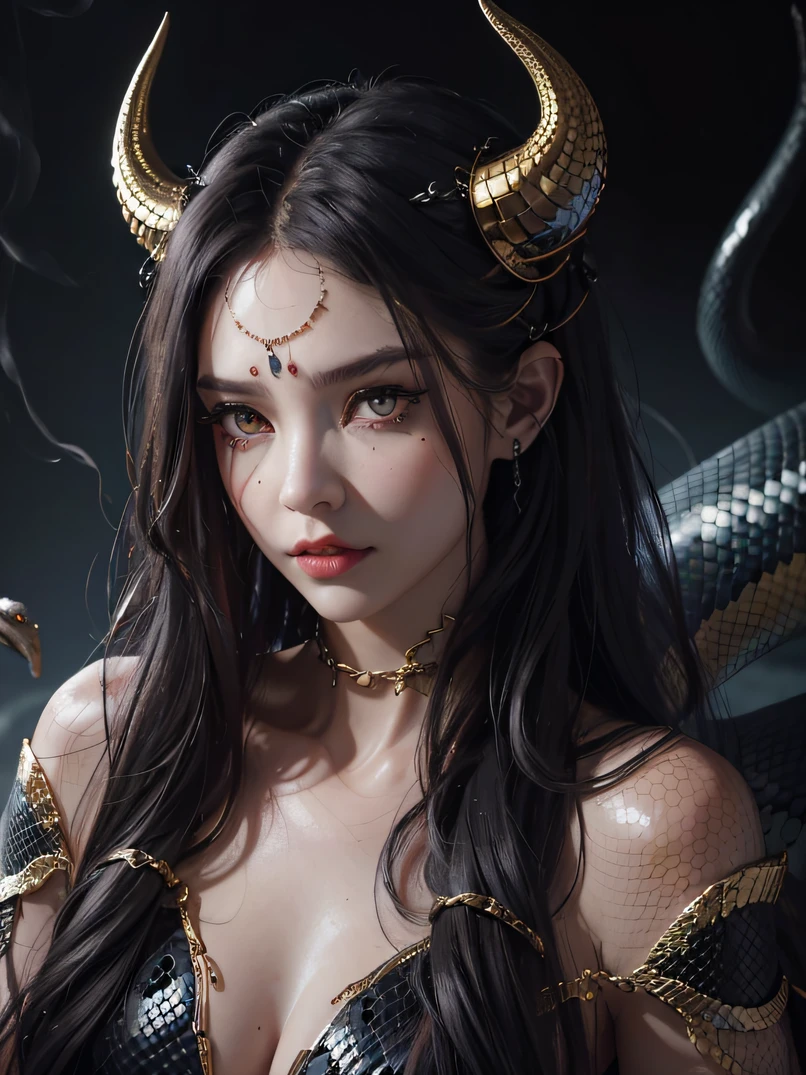 magia，jungles，mature，Dragon's horn，Bat wing robe，Intricate and ornate decoration，complex patterns，starrysky，(skin indentation:1.5), realisticlying, realisticlying, (Masterpiece:1.5), concept-art, intricately details, highly  detailed, realisticlying, rendering by octane, 8K, unreal-engine, dynamicposes, Best quality at best, A high resolution, (photorealiscic face:1.1), (Hyper-realistic:1.1), ((full_Body)), perfect  eyes,(shiny skins:1.2), eletric, rotating flame, Radiant force, spark of light, smog, magia, ((Dramatic)), Epic, battlefiled, depth of fields, Background bokeh, 4K, ashes,