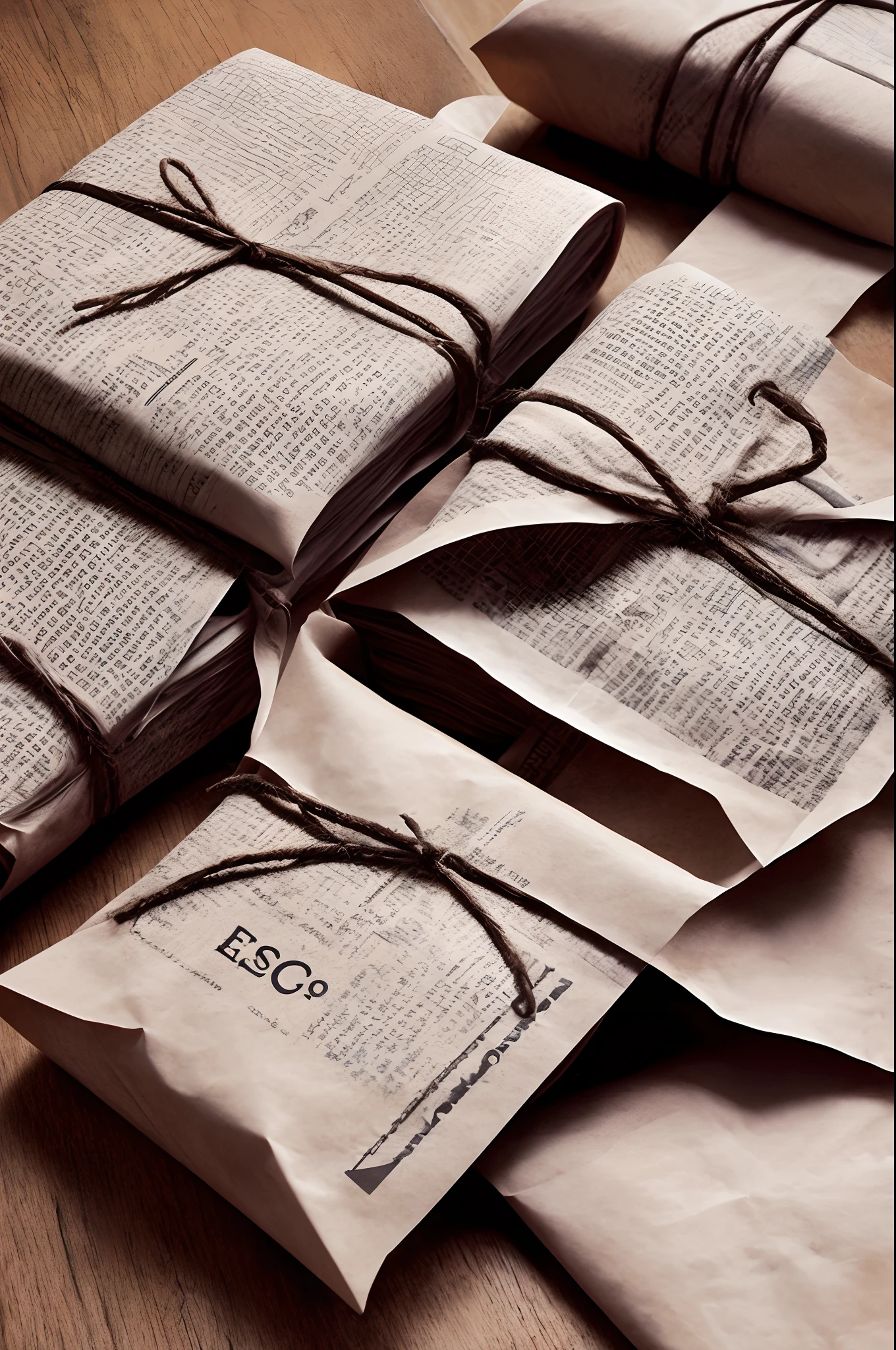 Sacos de papel escrito recipel papeis