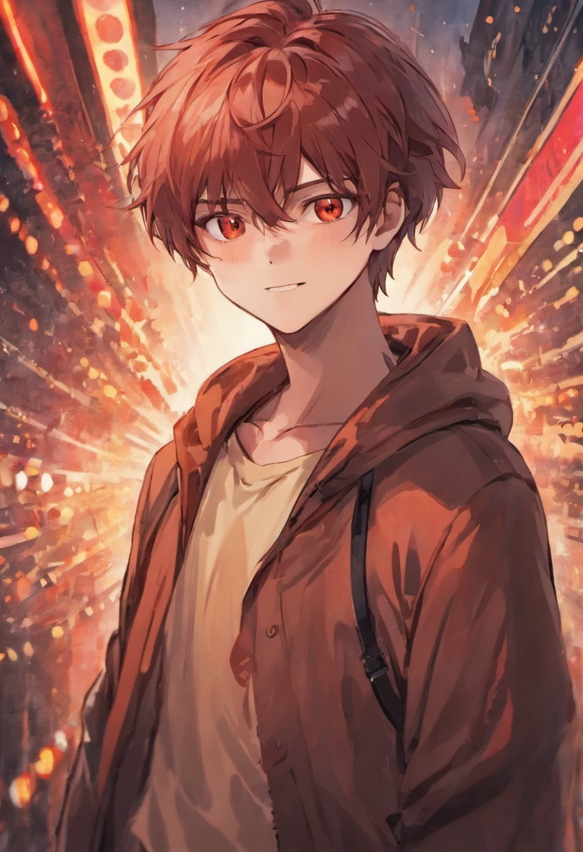 Zito Eyes Brown Hair Male Red Eyes Parker Smile