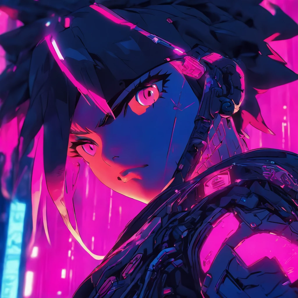 valorant, Pink lighting, close up angle, Cyberpunk Anime Art Style