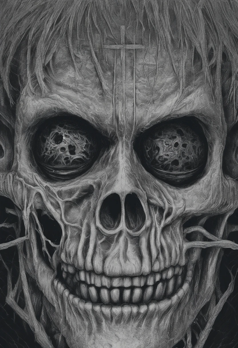 one piece, rosto detalhado, sombrio, maligno, olhos vermelhos, detalhado,