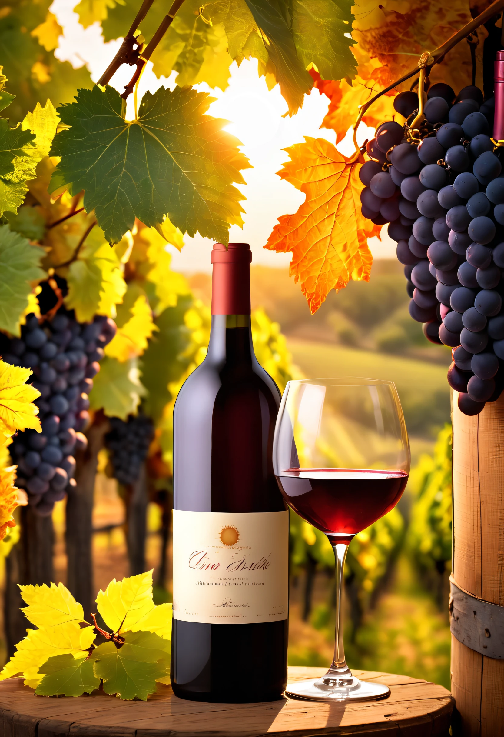 The wines of the vineyard,
The sun nourishes the fruit.
Wine brown as amber fire in a dream,
Tantalizing aroma on the tip of the tongue.
Years have accumulated in wine fragrance,
Cask ages long.
A mouthful of drink fragrance suddenly,
The beauty of wine is like a poem.
