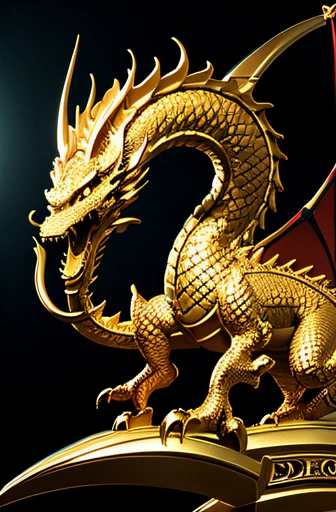Queen、 gorgeous、 golden dragon、 Gold ball in the center