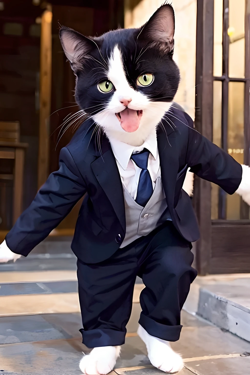 Change to cute cat character face