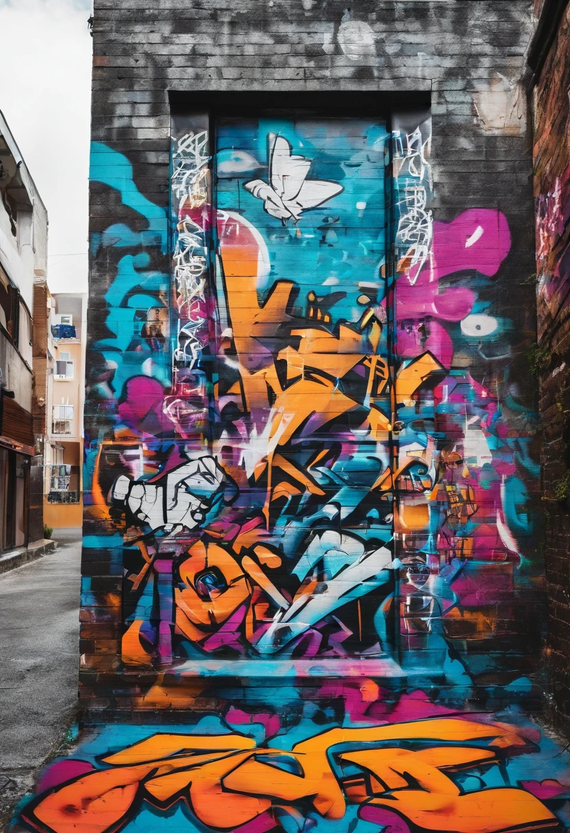 prompt: graffiti, In Isekai,Le monstre, Overall view, high resolucion、High contrast
