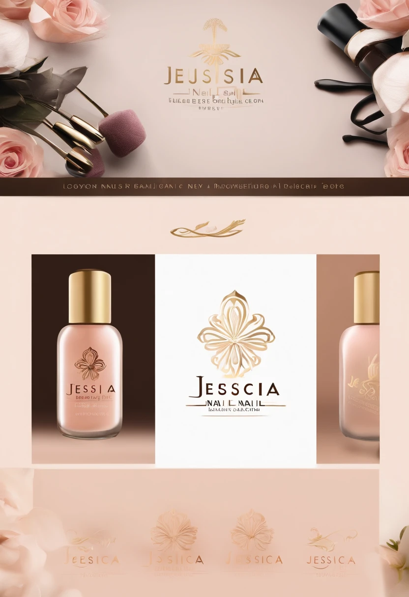 Create a logo for a nail salon called "JESSICA NAIL DESIGN". The logo should be simple but elegant and should reflect the femininity and creativity of the business.