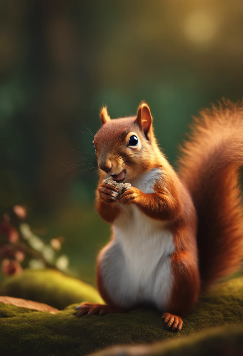 squirrel style disney whith de word "Charmify", 3d render, conceptual art