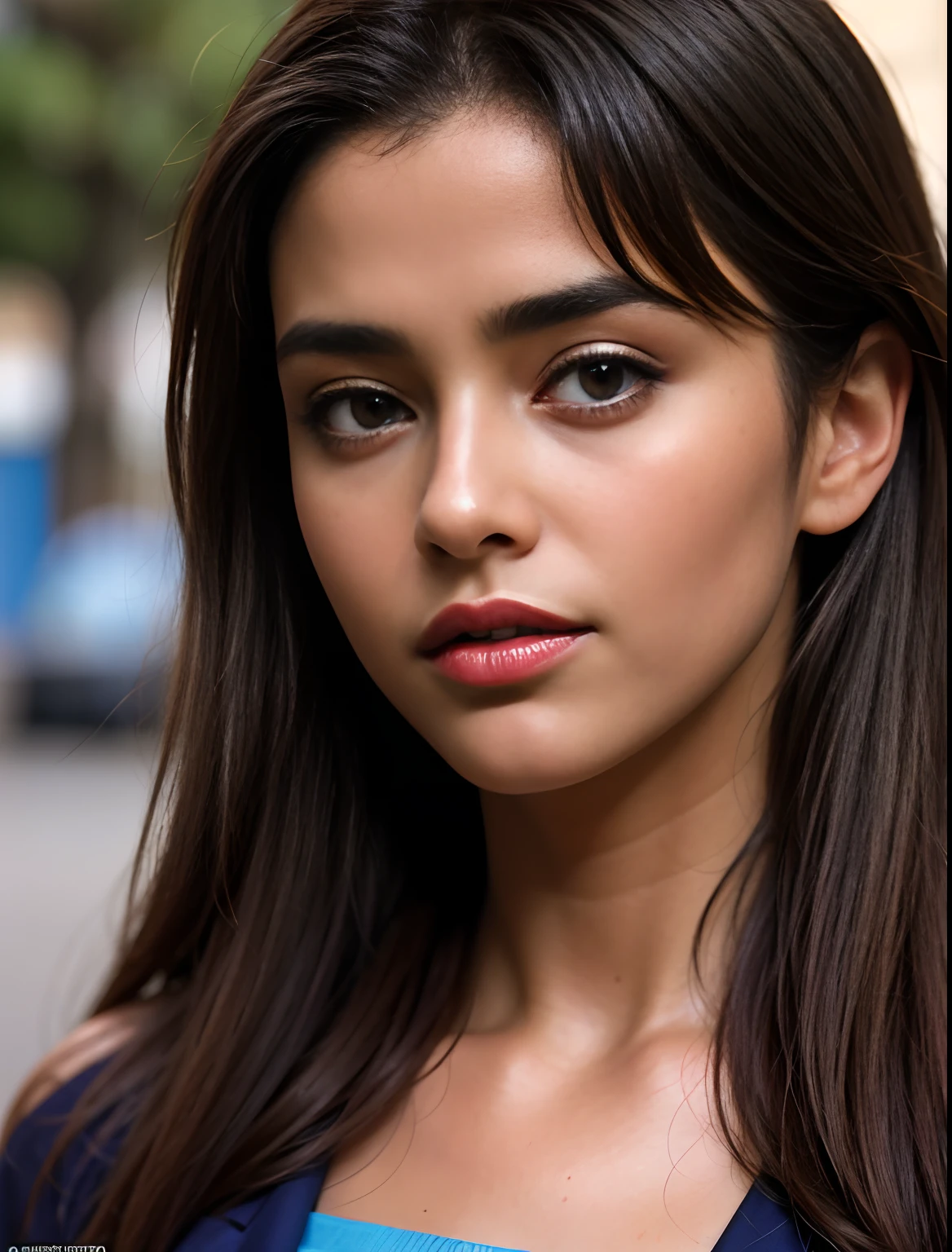 closeup potrait of Alize in a Paris street, photograph, natural light, sharp, detailed face, magazine, press, photo, Steve McCurry, David Lazar, Canon, Nikon, focus