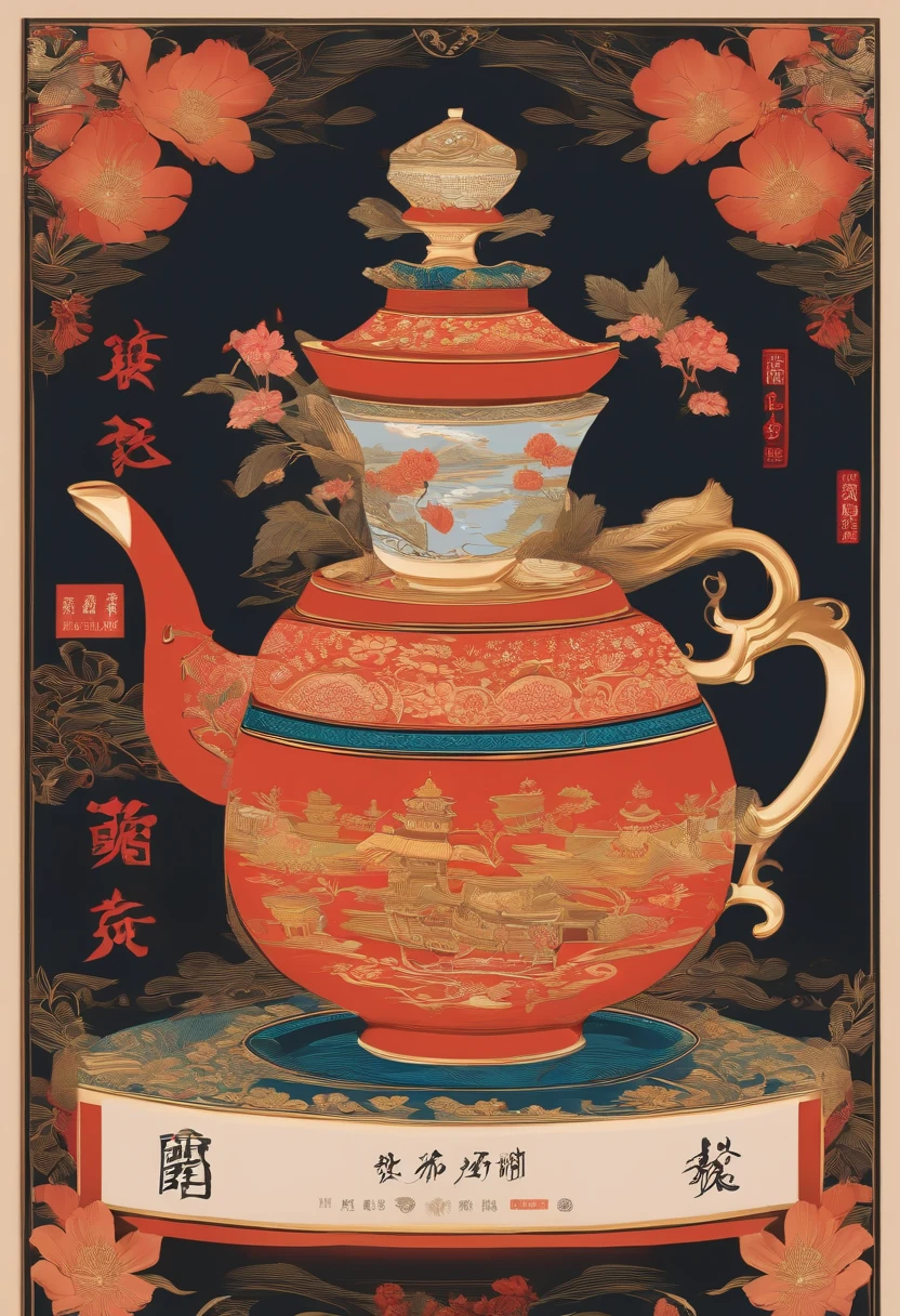 Chinese tea,Pu-erh tea,It's very historic,a poster,It expresses the historical sense of Pu'er tea,Very cultured tea
