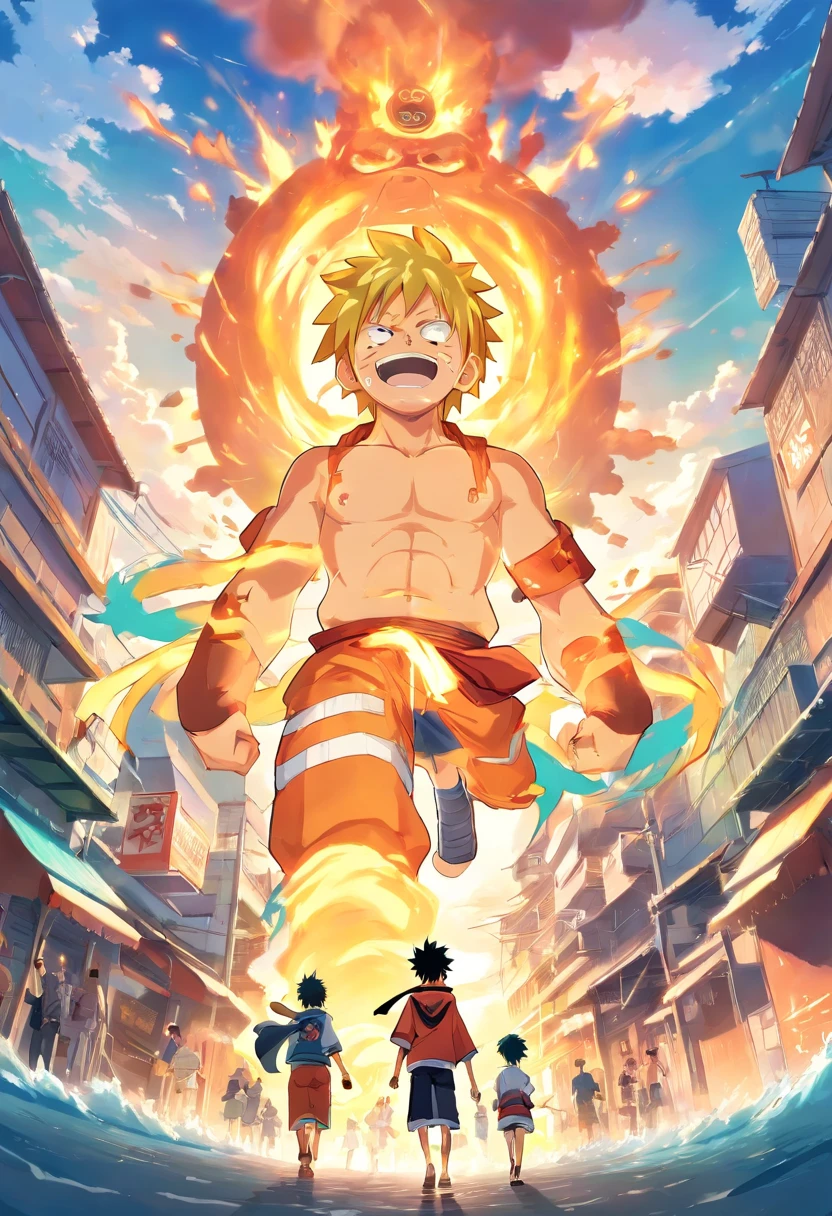 Naruto, Luffy, Ichigo, Zoro