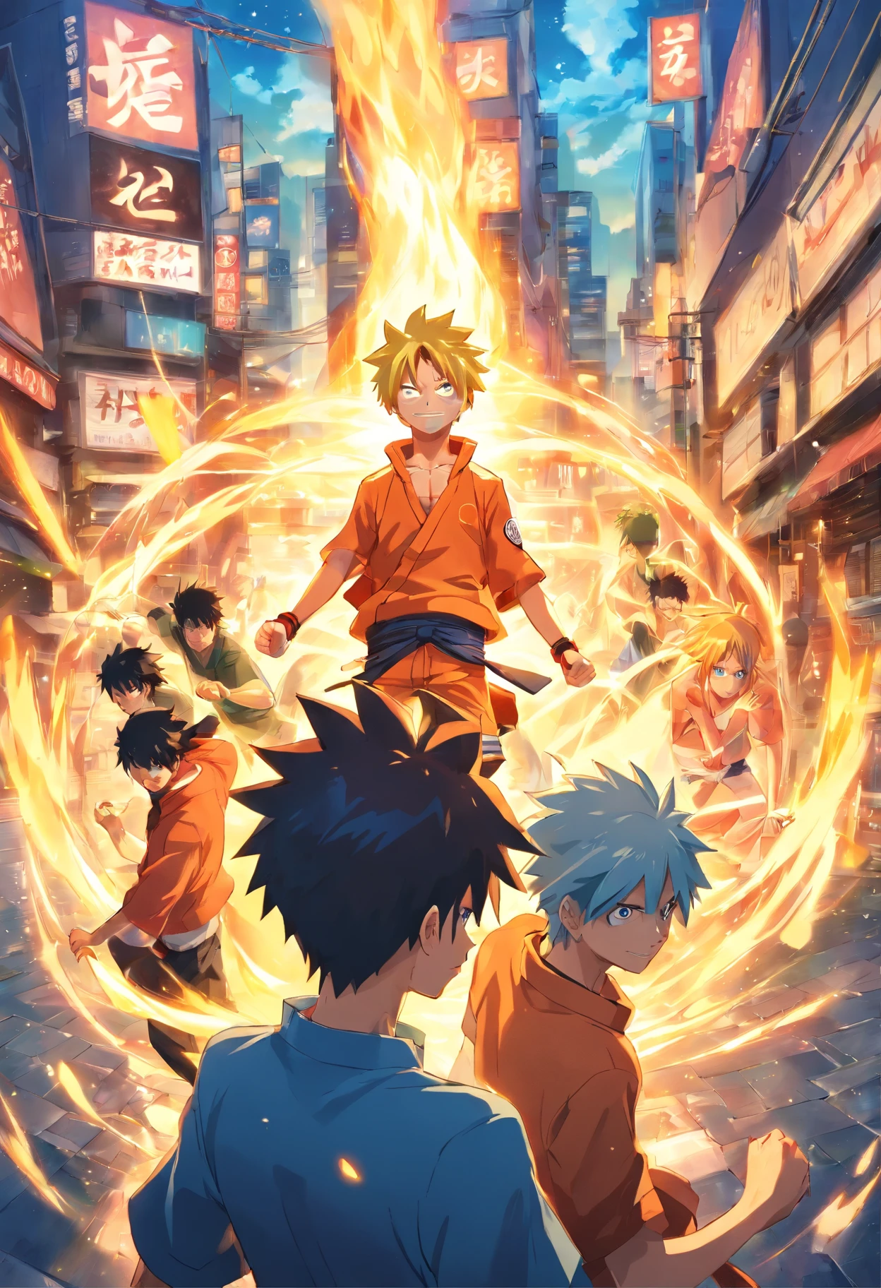 Naruto, Luffy, Ichigo, Zoro