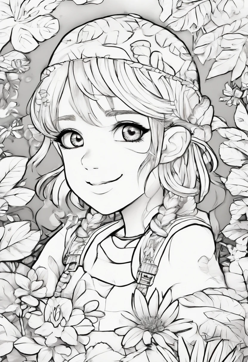 dibujo en blanco y negro para colorear, un mono en la jungla