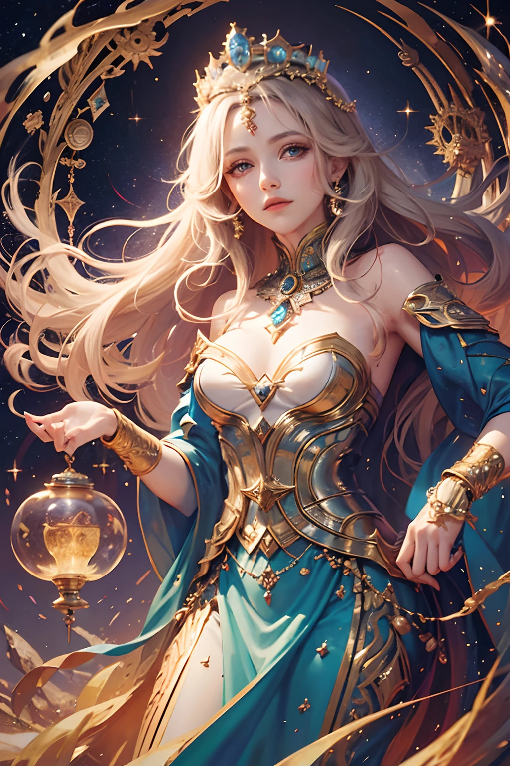 1girl, beautiful sun goddess, detailed eyes, detailed face, detailed skin,mature body, tall body,seductive body,medium big breast, medium thigh, BREAK desert and pyramid backgrounds, holding only one holy sun scepter, phoenix dragon in sky, highly saturating sunbeams, holy ceremony, angelic halo, golden and orange spark dazzling around, holy magic circle, golden crown , golden majical lightning, best quality, masterpiece, trending on Art station,BREAK,Detailed,Realistic,4k highly detailed digital art,octane render, bioluminescent, BREAK 8K resolution concept art, realism,by Mappa studios,masterpiece,best quality,official art,illustration,ligne claire,(cool_color),perfect composition,absurdres, fantasy,focused,