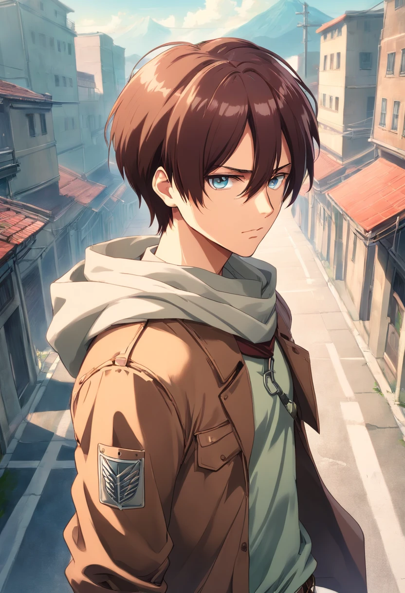 Attack on Titan, Personaje masculino, cabello pelirrojo, ojos ambar, piel blanca, Reconocimiento de tropas, 23 years