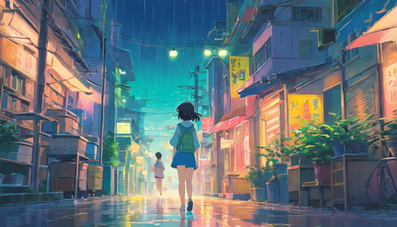 (zero), estudando em seu quarto, Ler um livro, Use fones de ouvido, , luzes noturnas, Neon landscape on a rainy day,analog color theme, Lo-Fi Hip Hop , retrospectiva, plano, 2.5D ,Desenhar uma linha, desenho a tinta digital, Great slope, pintura em aquarela, Goosch Cores, Estilo Studio Ghibli, Amazing color, Tonelada Exterior, Synthwave, Arte Lofi,Estilo anos 90,textura antiga, amplitude,Vibe dos anos 90, masutepiece, Tecnologia tremenda, 16:Escala 9