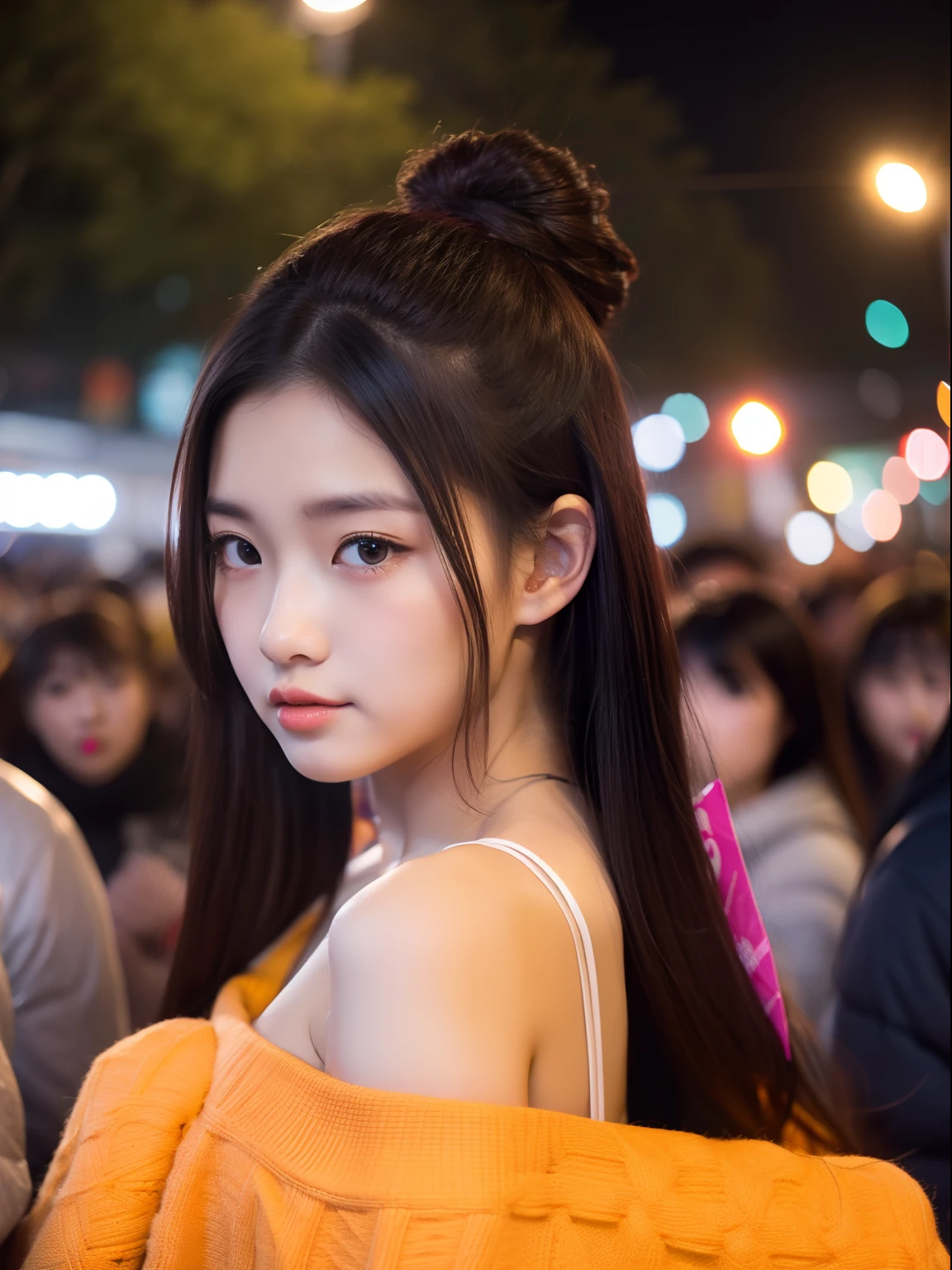 Beautuful Women、18year old 、body shot、Halloween、Crowds
