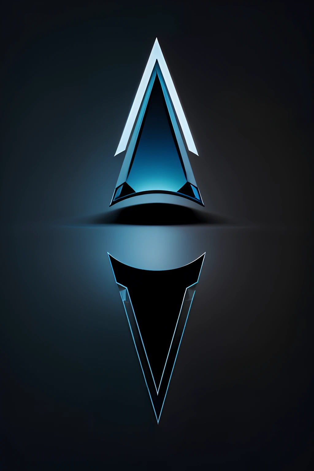 Make a blue and black logo, logotipo arredondado, em um fundo preto de cor plana, testa de vidro azul neon, logotipo abstrato, esquema de cores preto e ciano, imagem de  um R e um B, single logo, rosto azul brilhante, iconic logo symbol, contrast icon, logotipo em estilo abstrato