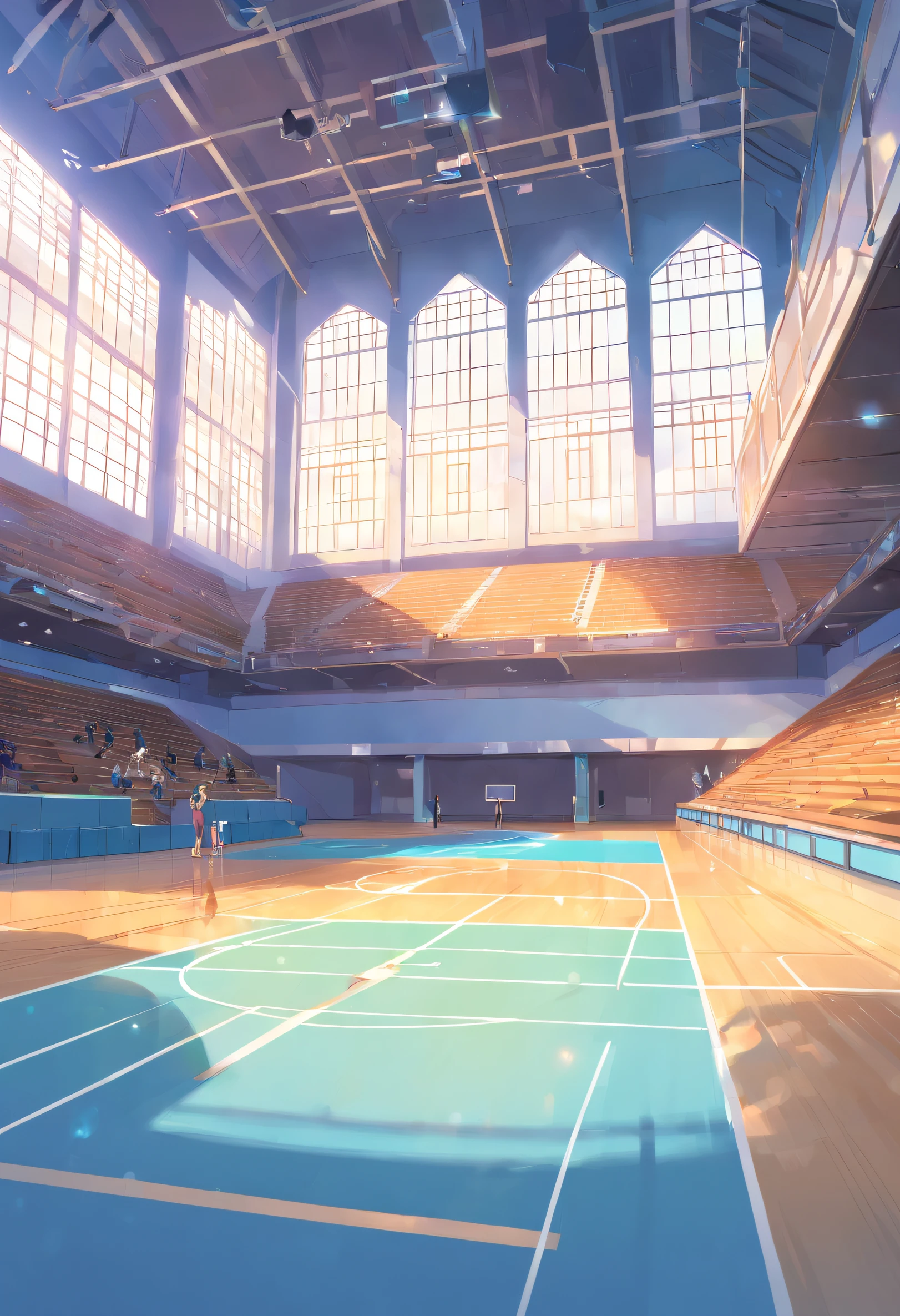 Interior of a large gymnasium
