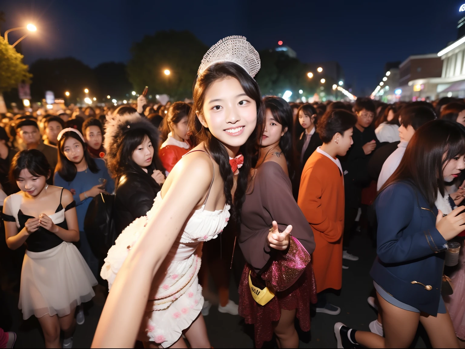 Beautuful Women、18year old 、body shot、Halloween、Crowds、natta、fancy dress
