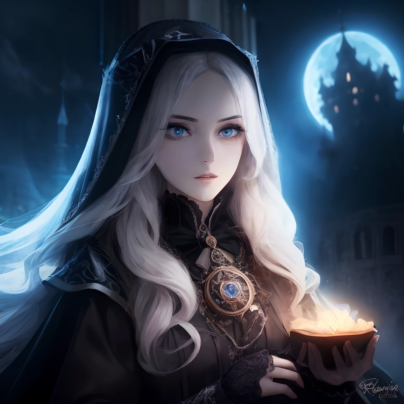black nun veil, masterpiece,