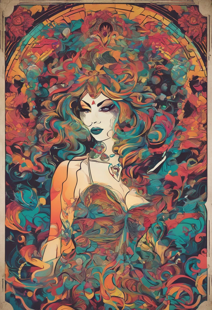 "Desenhe uma cena com uma mulher com um corpo bem definido em um quarto de motel com pouca luz, The focus is on her face, com o fundo desfocado. She is wearing a dress that reveals the design of her semi-body. A cena tem uma atmosfera sombria e misteriosa, Like it's the cover of a music album."