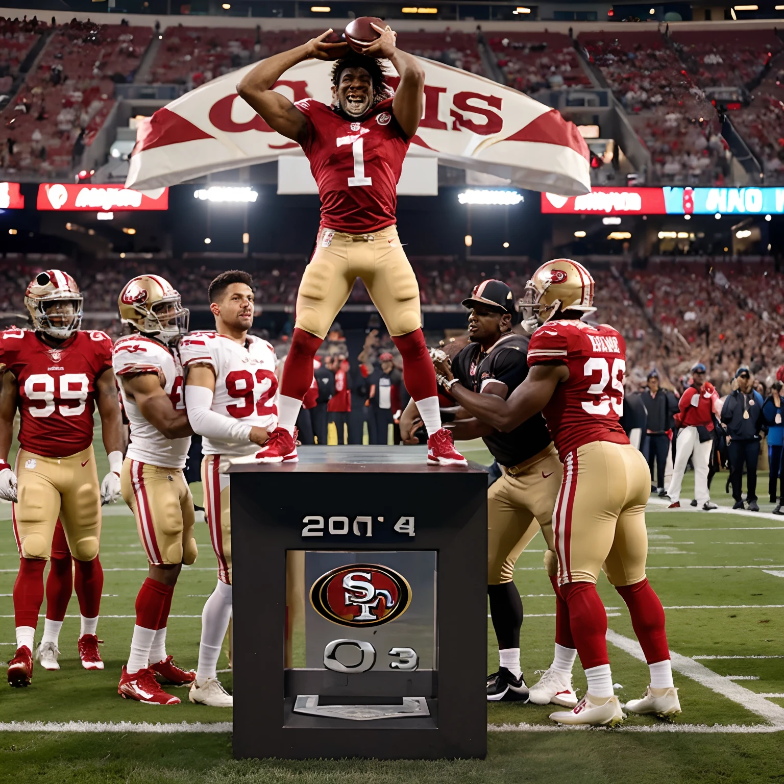 San Franciso 49ers winning the 2023 Super Bowl