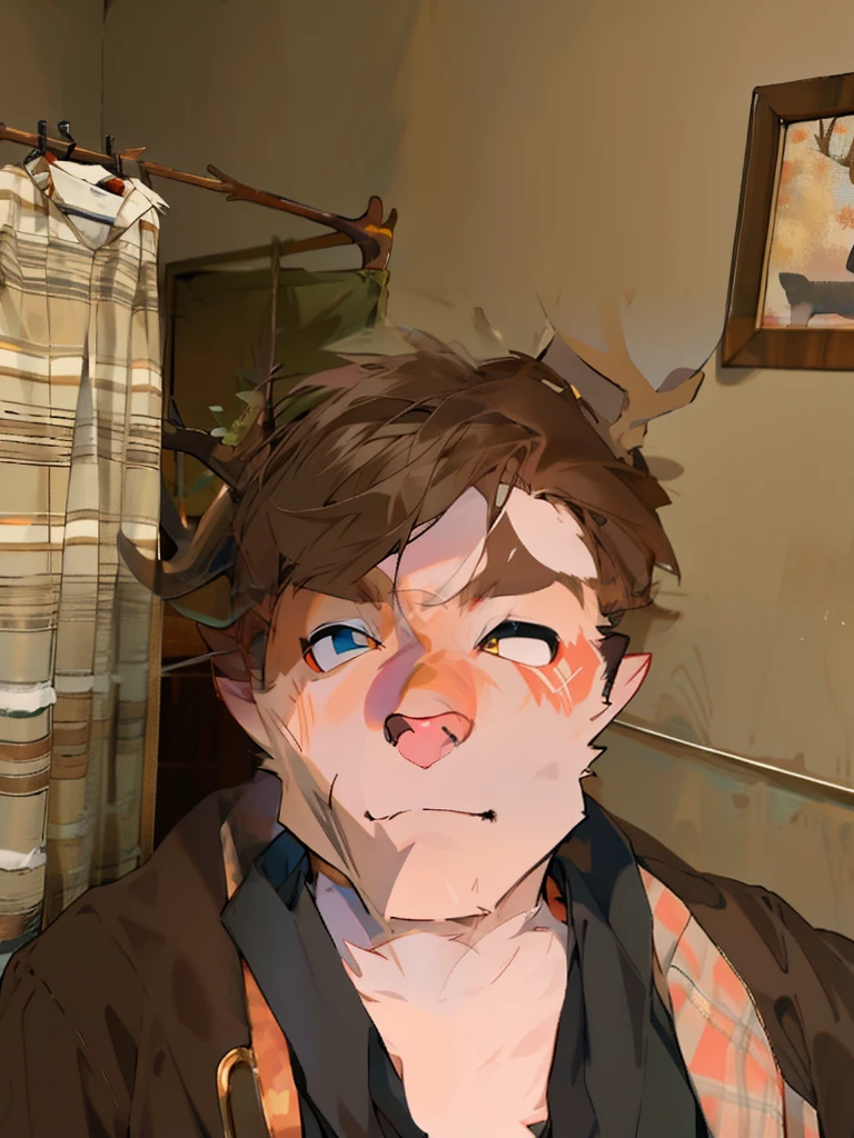 Turn him into a furry, deer antlers