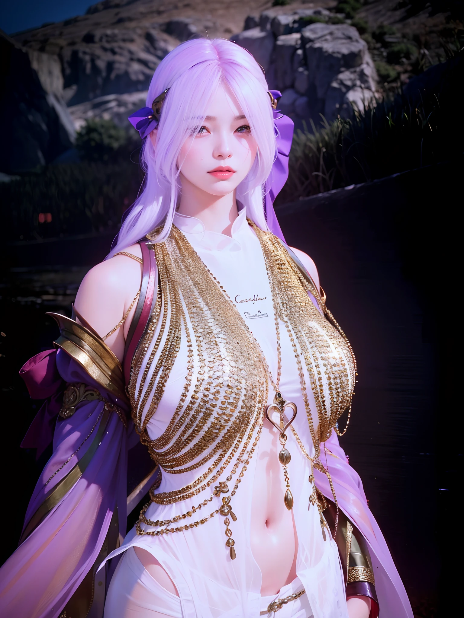(8k, RAW photo, photorealistic:1.25) ,( lipgloss, eyelashes, gloss-face, glossy skin, best quality, ultra highres, depth of field, chromatic aberration, caustics, Broad lighting, natural shading, Kpop idol) looking at the audience With serenity and goddess-like bliss, big breasts, transparent clothings, transparency cloth, bra less, (transparent clothes), (big breasts), (big tits), full body,