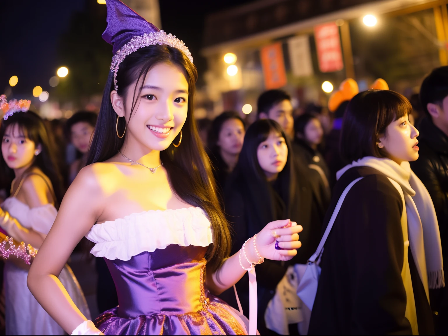 Beautuful Women、18year old 、body shot、Halloween、Crowds、natta、fancy dress